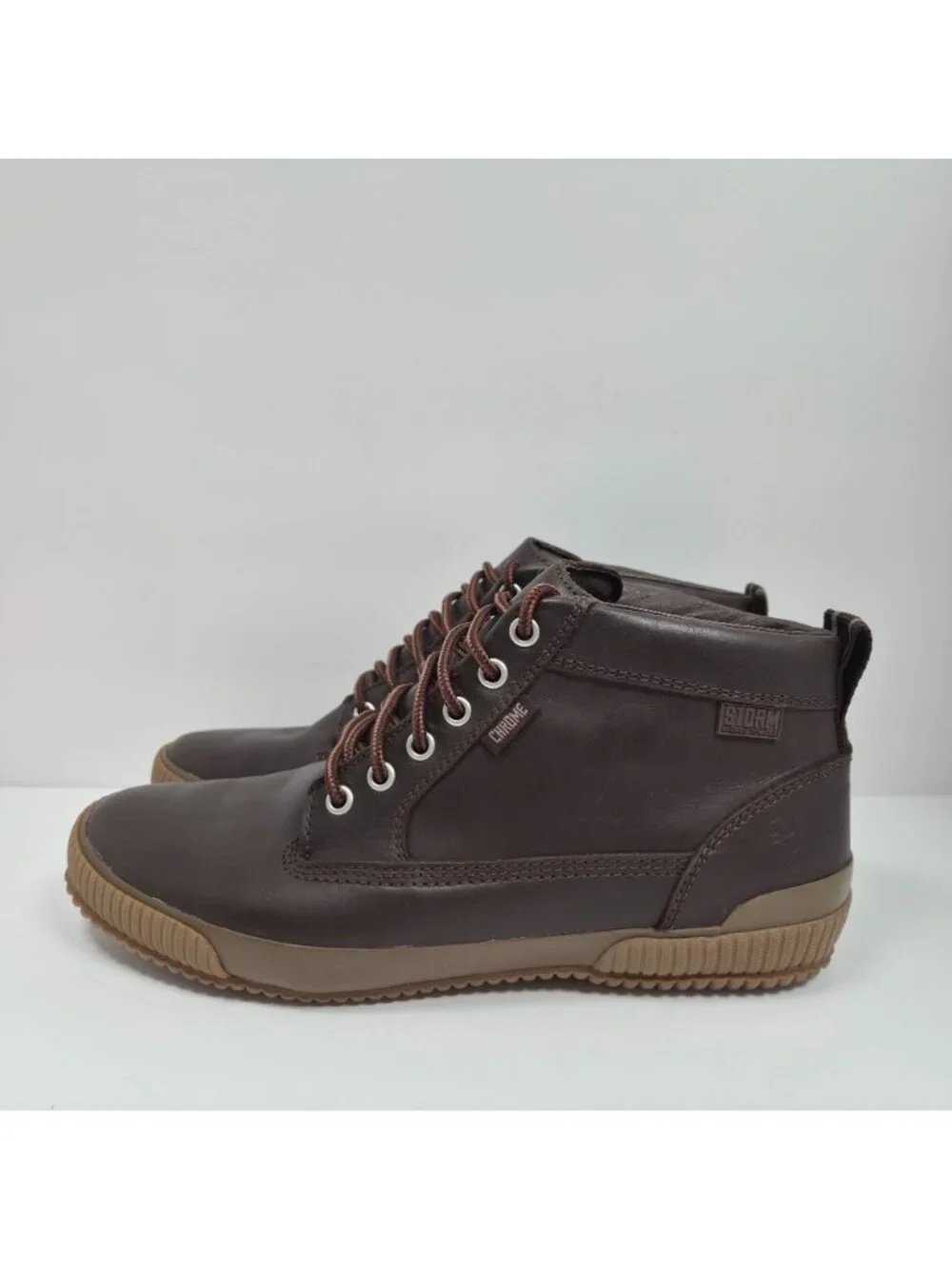 Chrome Industries Storm 415 Men's Brown Leather Amber /Gum Work Boots US Size 9